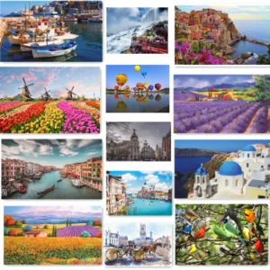 500 Piece Jigsaw Puzzle Landscape Oil Painting Art, 46x28cm Paper Puzzle