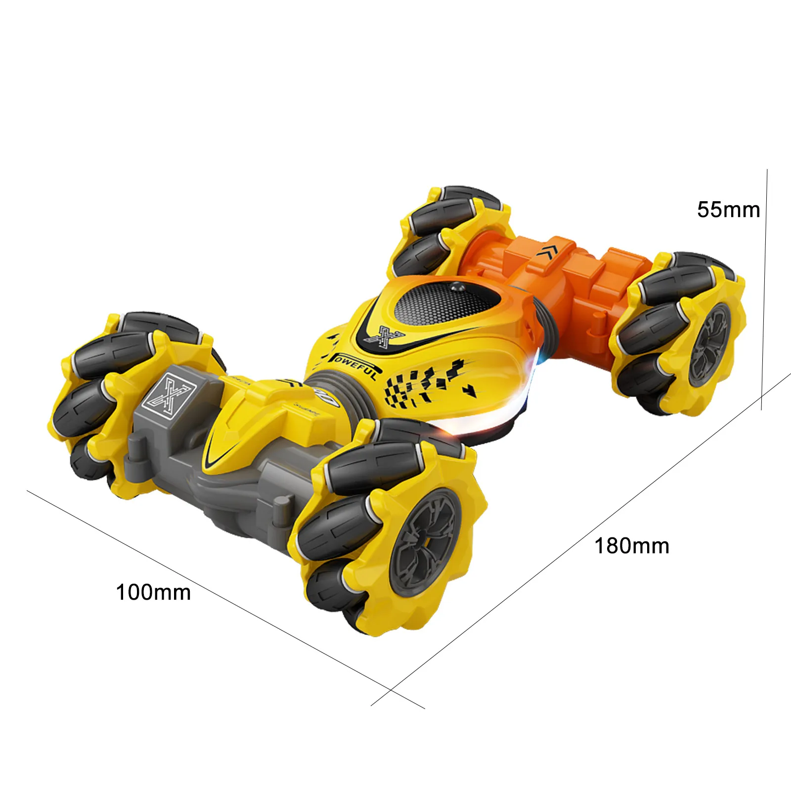 Gesture Sensing RC Stunt Car, 2.4GHz Remote Control Twist Vehicle with Lights and Music - 5