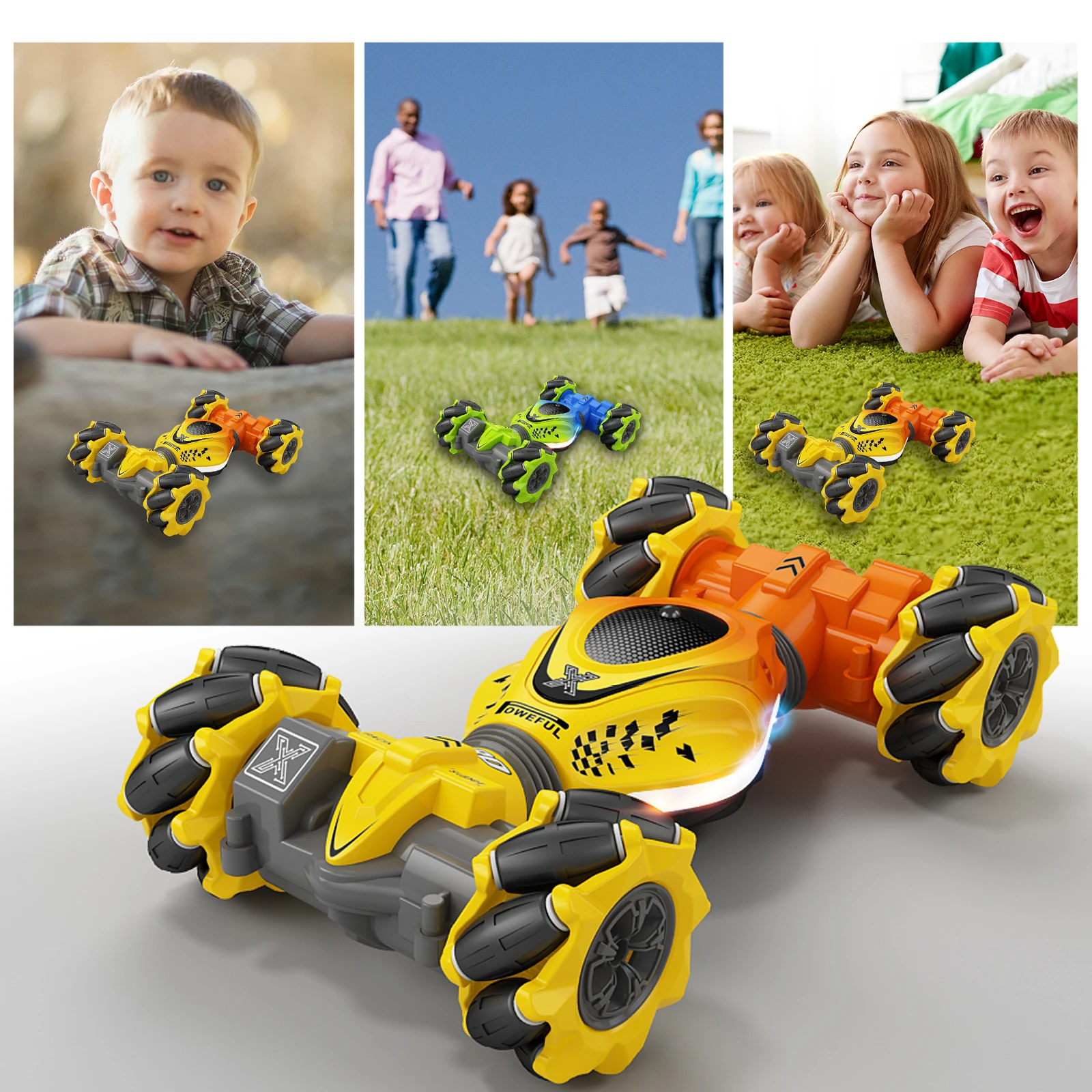 Gesture Sensing RC Stunt Car, 2.4GHz Remote Control Twist Vehicle with Lights and Music - 6