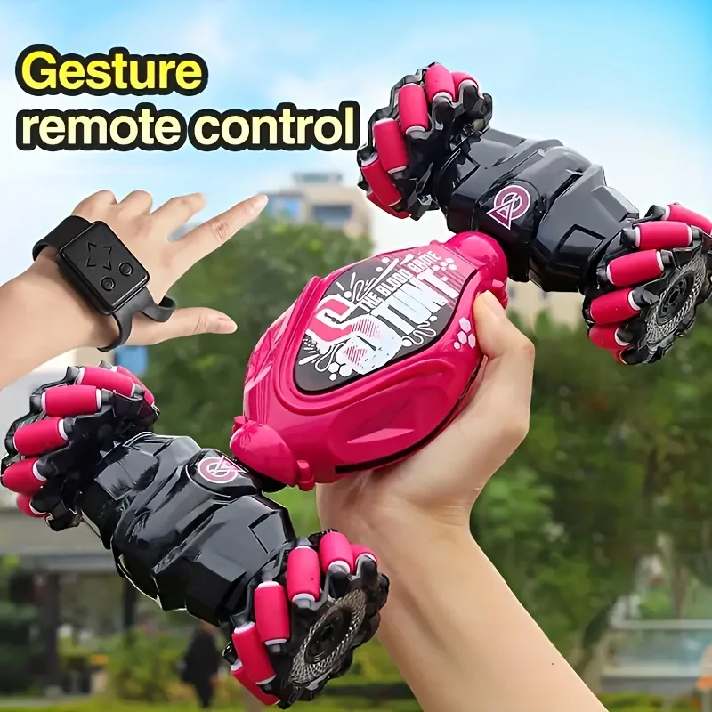 4WD RC Drift Car with Gesture Control, LED Lights, and Spray Stunt Features - 5