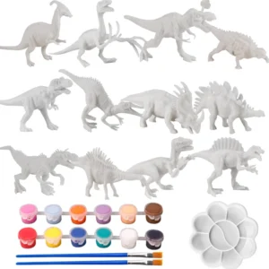 Dinosaur painting kit for kids, DIY blank model art set with non-toxic paint