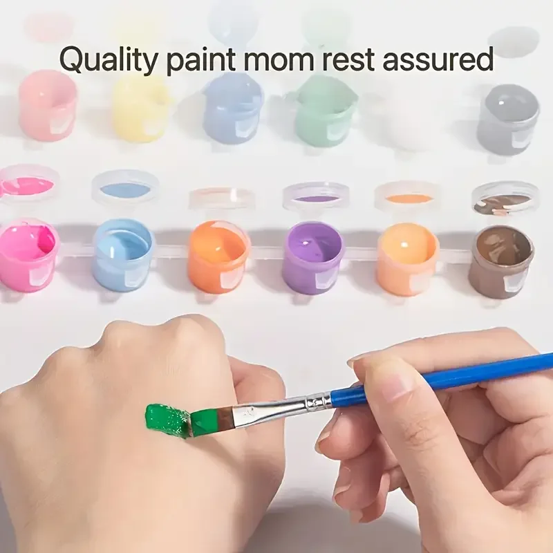 Dinosaur painting kit for kids, DIY blank model art set with non-toxic paint - 6