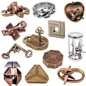 Classic Intellectual Metal Puzzle Toy, Difficult Brain Teaser Game