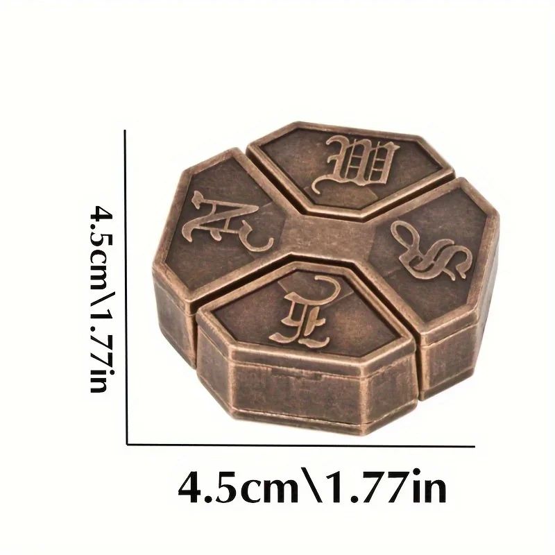 Classic Intellectual Metal Puzzle Toy, Difficult Brain Teaser Game - 4