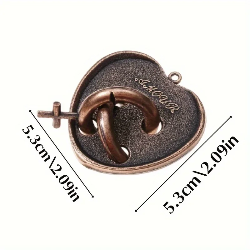 Classic Intellectual Metal Puzzle Toy, Difficult Brain Teaser Game - 5