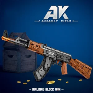 Military construction toy set, AK47 assault rifle model building blocks