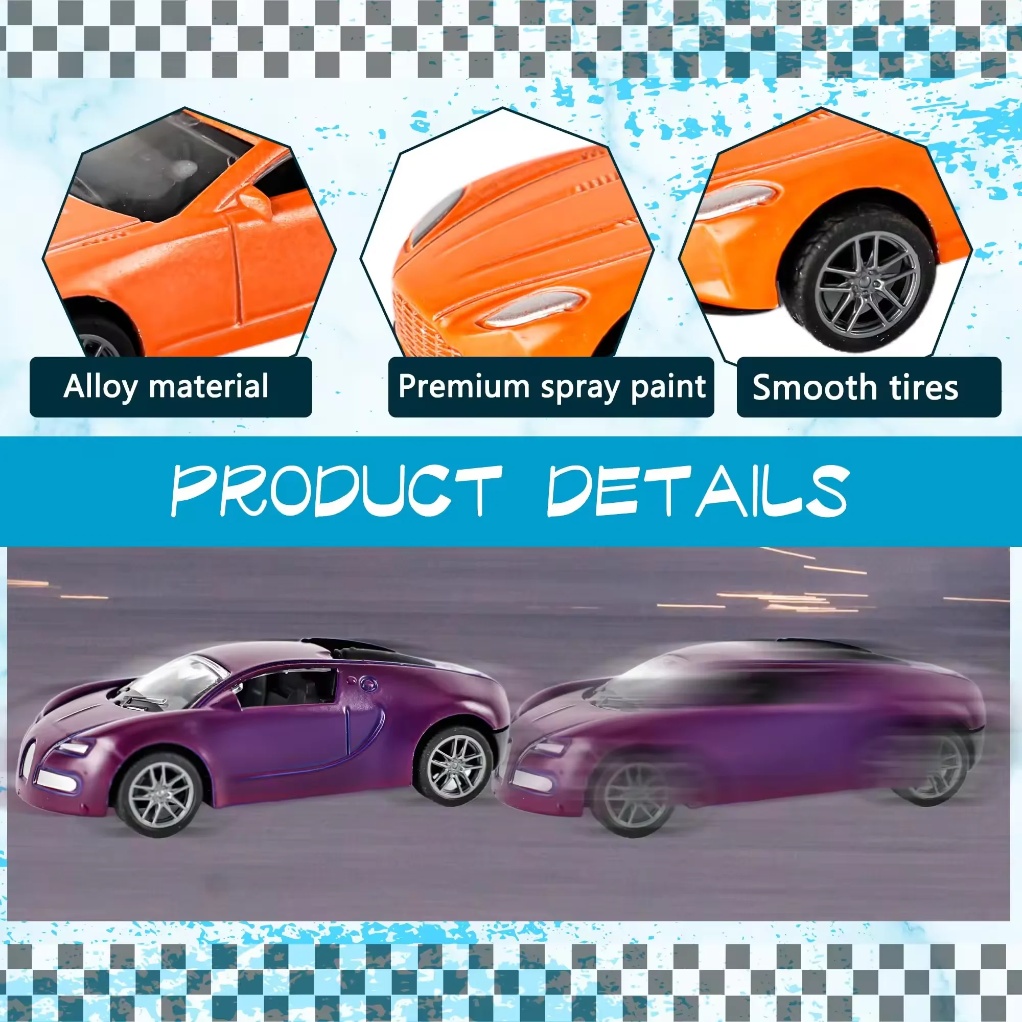 Color Changing Alloy Toy Car 1:64 Temperature Sensing Racing Model - 5