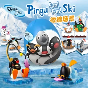 Pingu Anime Miniature Scene Blind Box Desktop Ornament Mystery Toy