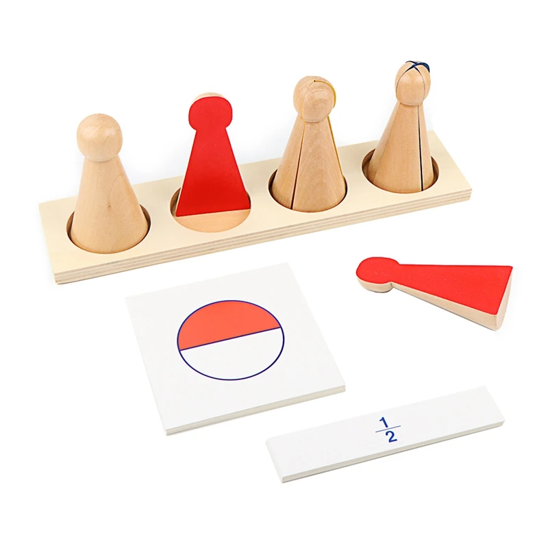 Fraction Skittles Tray Montessori Math Toy for Preschool Learning - 2
