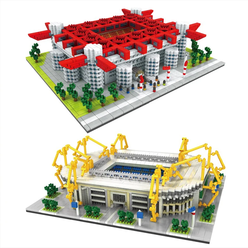 Barcelona Soccer Stadium Micro Blocks Building Sets Mini Bricks Architecture Building Block Toys for Adults Football Field Gift - 2