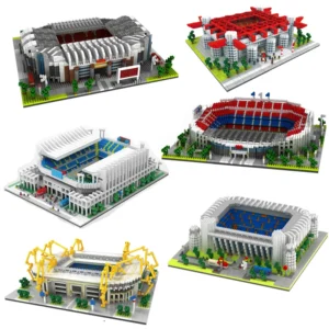 Barcelona Soccer Stadium Micro Blocks Building Sets Mini Bricks Architecture Building Block Toys for Adults Football Field Gift