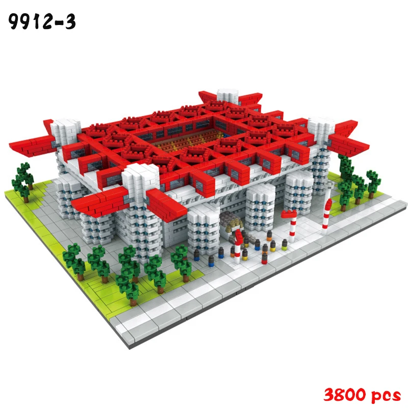 Barcelona Soccer Stadium Micro Blocks Building Sets Mini Bricks Architecture Building Block Toys for Adults Football Field Gift - 4