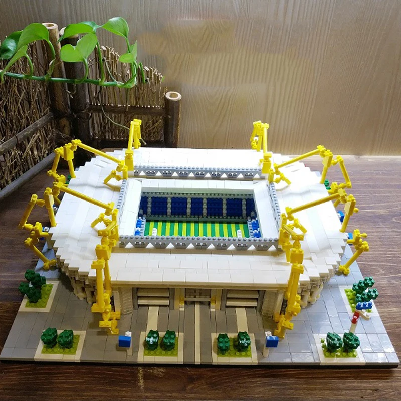 Barcelona Soccer Stadium Micro Blocks Building Sets Mini Bricks Architecture Building Block Toys for Adults Football Field Gift - 5