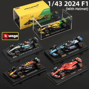 2024 F1 Model Car 1:43 Scale Diecast Formula Racing Vehicle with Helmet