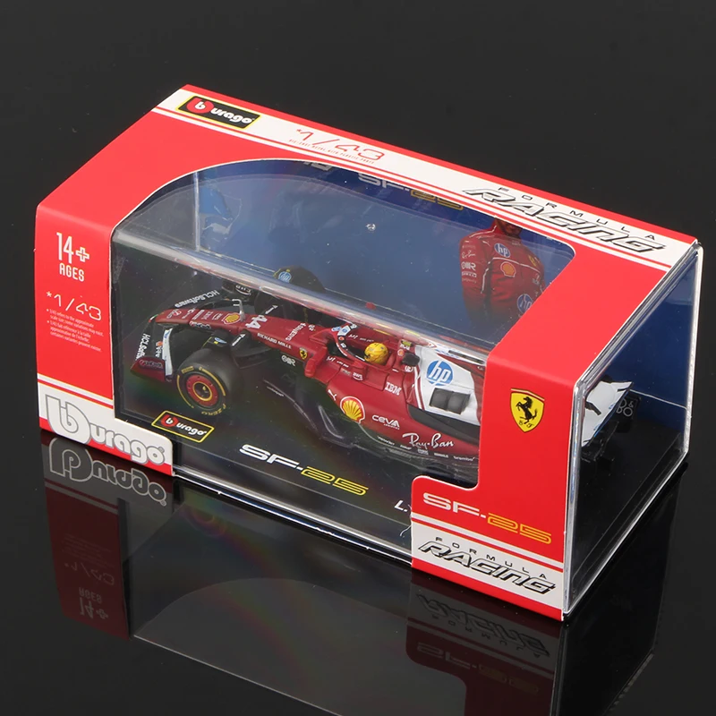 1:43 2025 F1 model car with helmet and display case, diecast alloy racing vehicle - 4