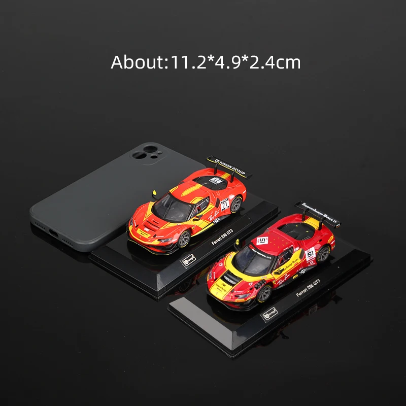 Ferrari 296 GT3 1:43 Scale Diecast Race Car Model Alloy Toy Vehicle - 2