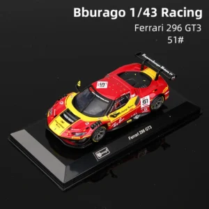 Ferrari 296 GT3 1:43 Scale Diecast Race Car Model Alloy Toy Vehicle