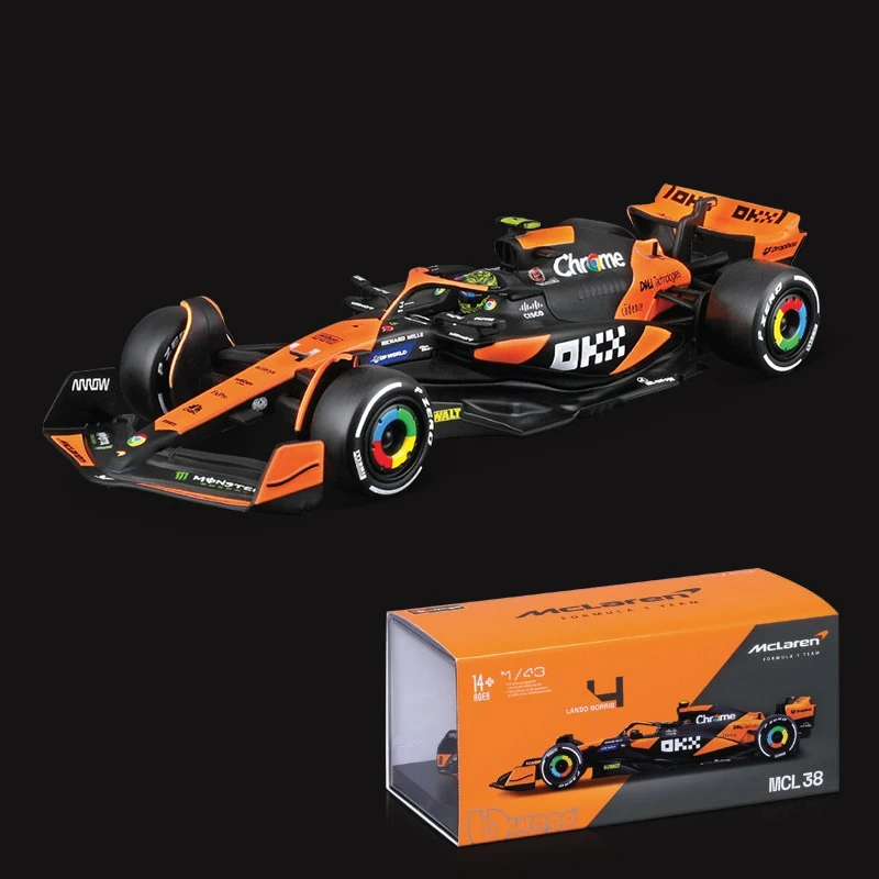 McLaren MCL38 F1 Diecast Model 1:43 Scale 2024 Formula 1 Car - 2