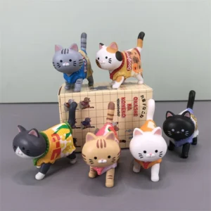 Capsule Toy Cat Wearing Candy Packaging Snack Wrapper Figure Blind Box Collectible Ornament