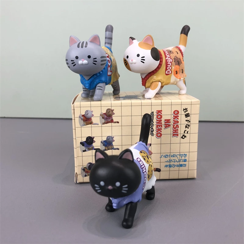 Capsule Toy Cat Wearing Candy Packaging Snack Wrapper Figure Blind Box Collectible Ornament - 4