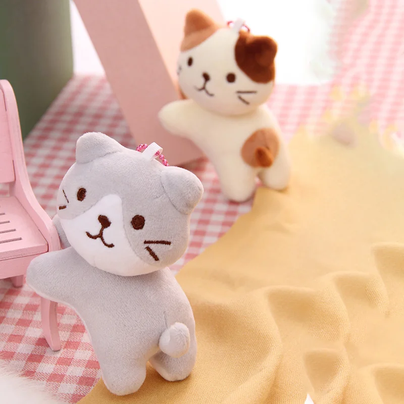 Cute Cat Plush Backpack Pendant, 12cm Soft Kitten Toy Keychain - 4