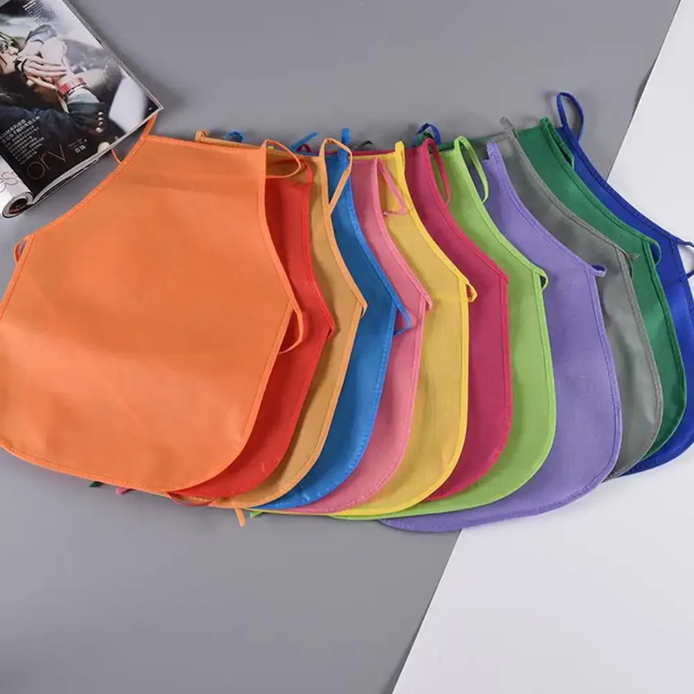 Kids Painting Apron, Non-Woven Fabric Children Art and Cooking Bib - 6