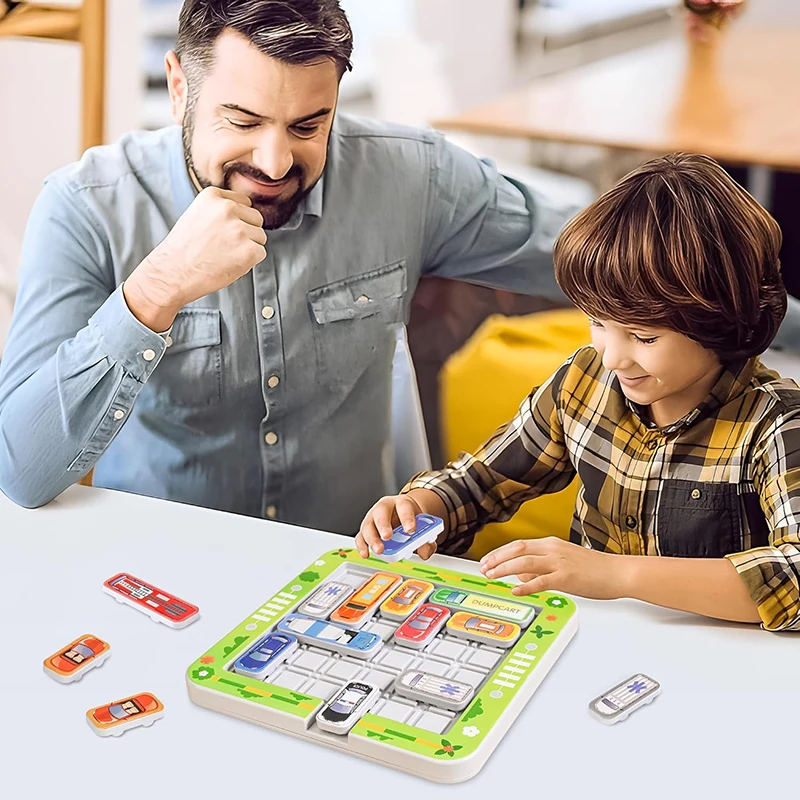Children's Educational Puzzle Game, Parking Lot Maze with Moving Vehicles for Logical Thinking and Concentration - 4