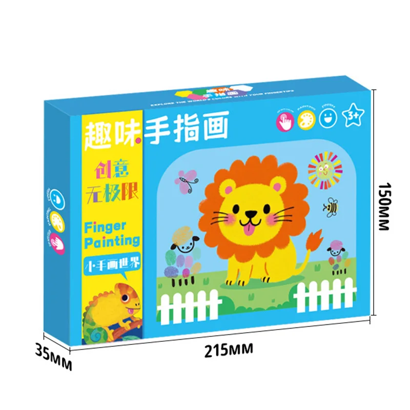 Finger print painting kit for kids, creative drawing and DIY graffiti educational toy - 6