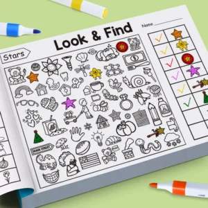 Children's Hidden Object Coloring Book with Find and Seek Activities