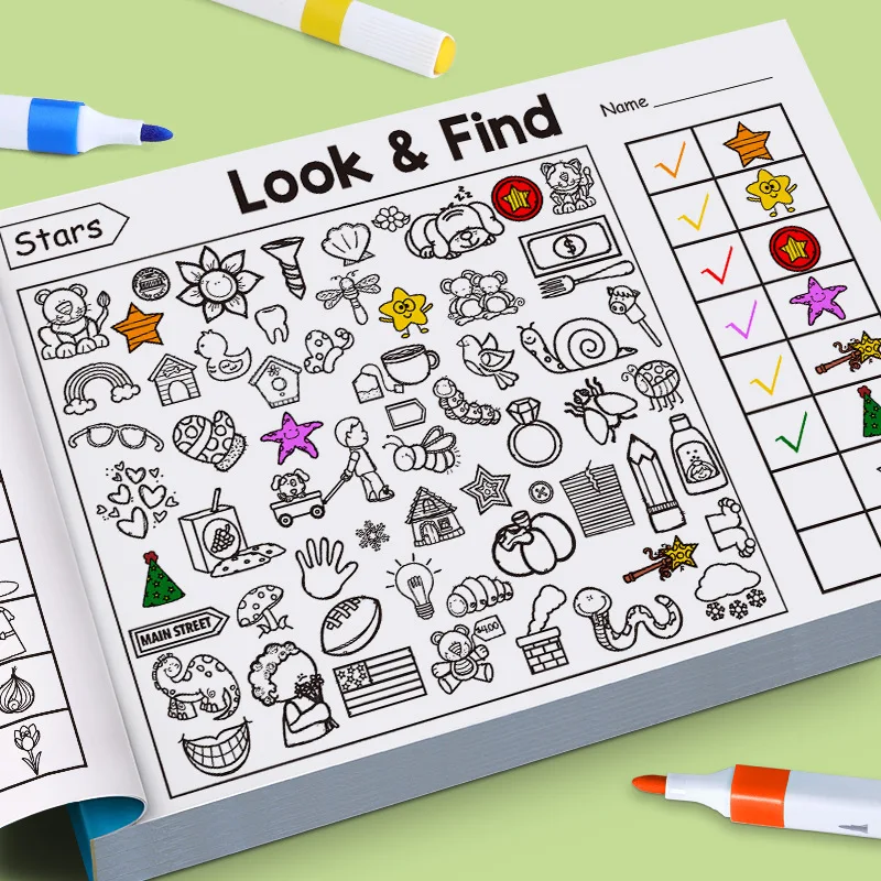 Children's Hidden Object Coloring Book with Find and Seek Activities