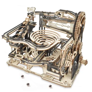 3D Wooden Marble Run Puzzle DIY Building Kit Rolling Ball Track