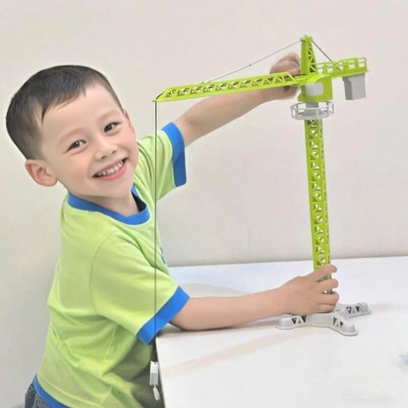 Diecast Tower Crane Model Toy Construction Vehicle for Kids - 3