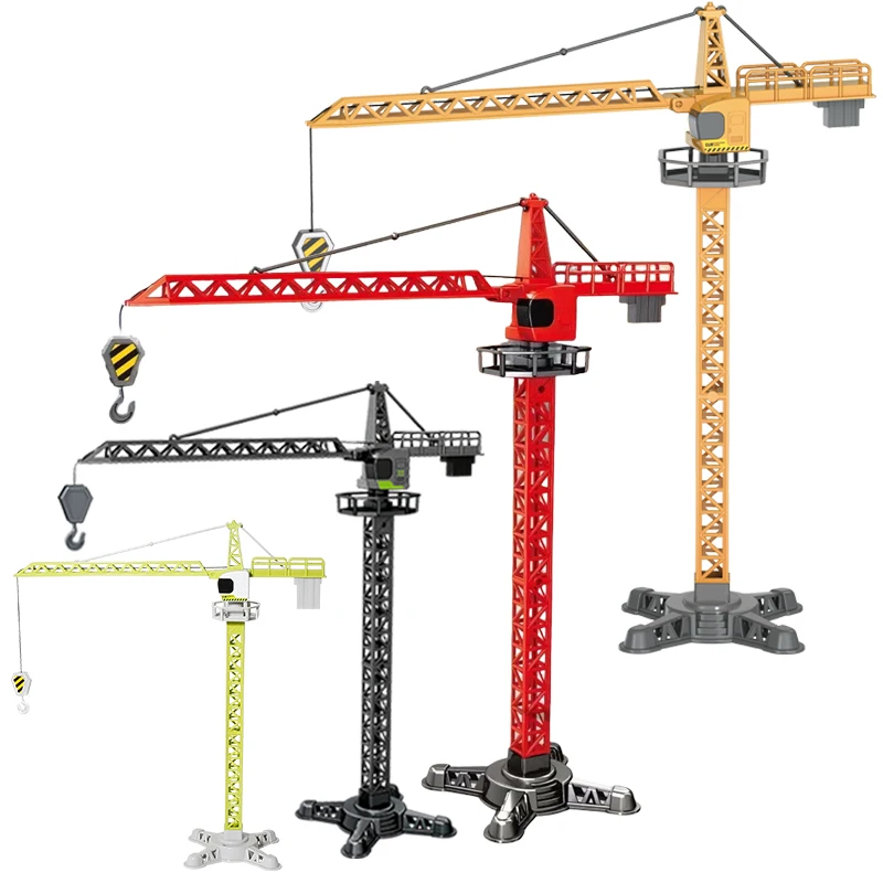 Diecast Tower Crane Model Toy Construction Vehicle for Kids