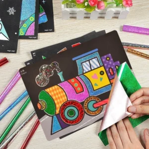 Magic Transfer Painting Crafts for Kids, Creative DIY Art Drawing Set