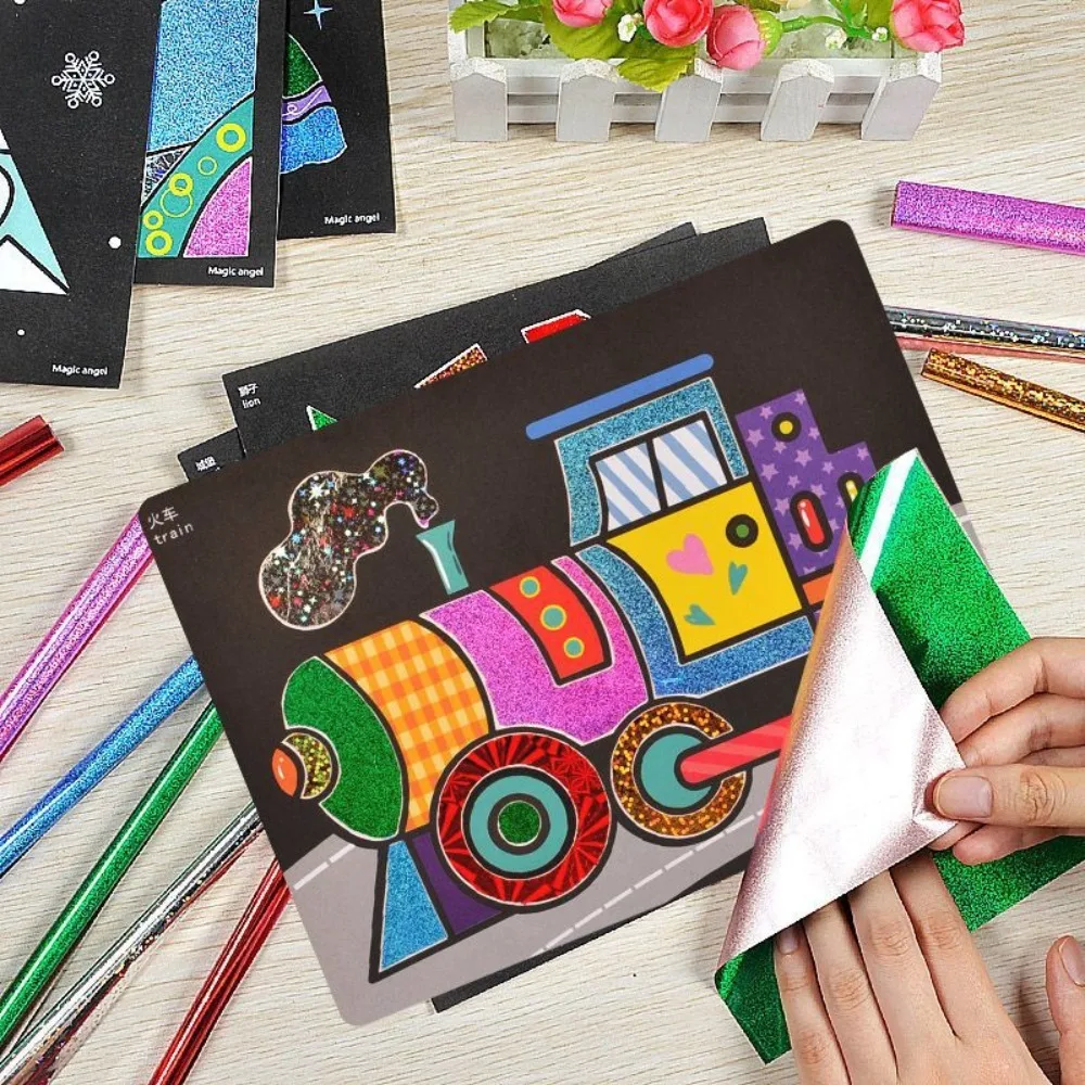 DIY Cartoon Magic Transfer Painting Crafts for Kids Arts and Crafts Toys Children Creative Educational Learning Drawing Toys - 2