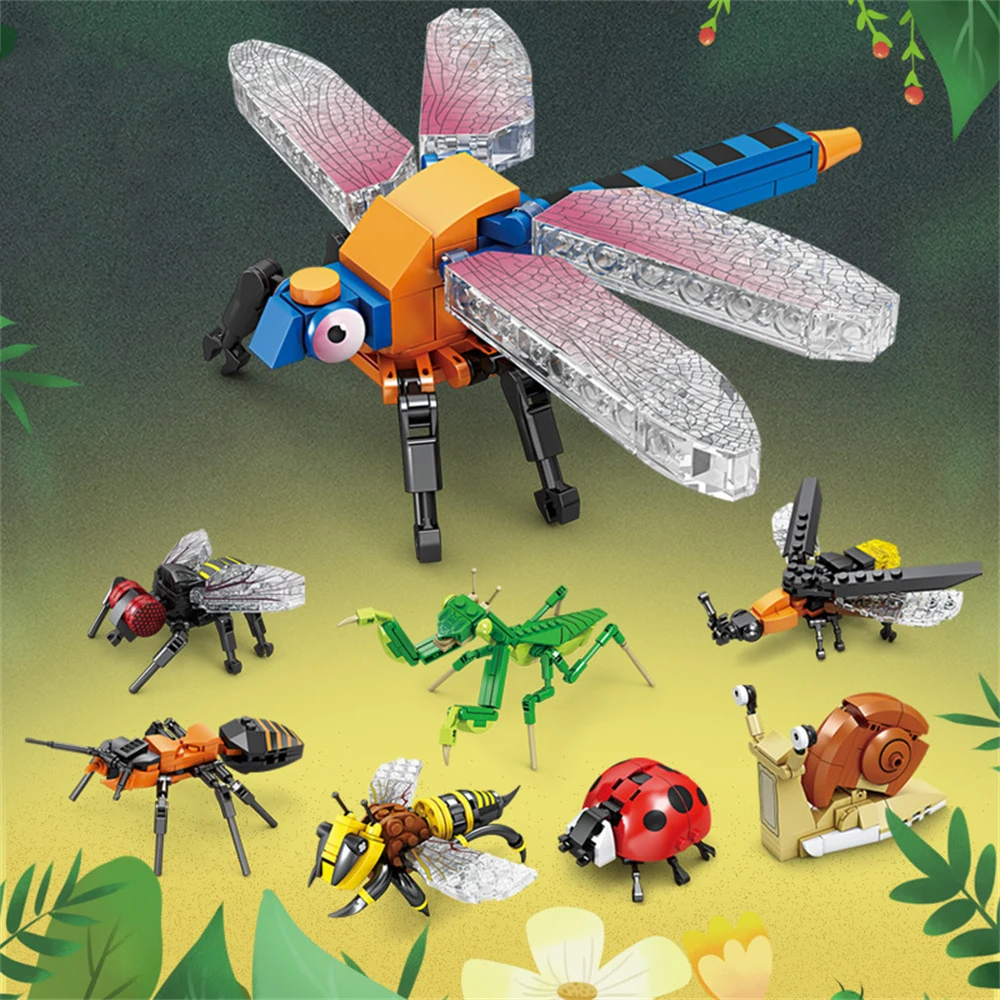 Marine Animal Building Blocks Kit, STEM Educational Ocean Toy for Kids