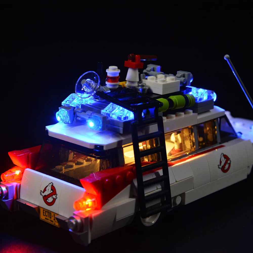 LED lighting kit for 21108 building blocks compatible with Ecto-1 model - 5