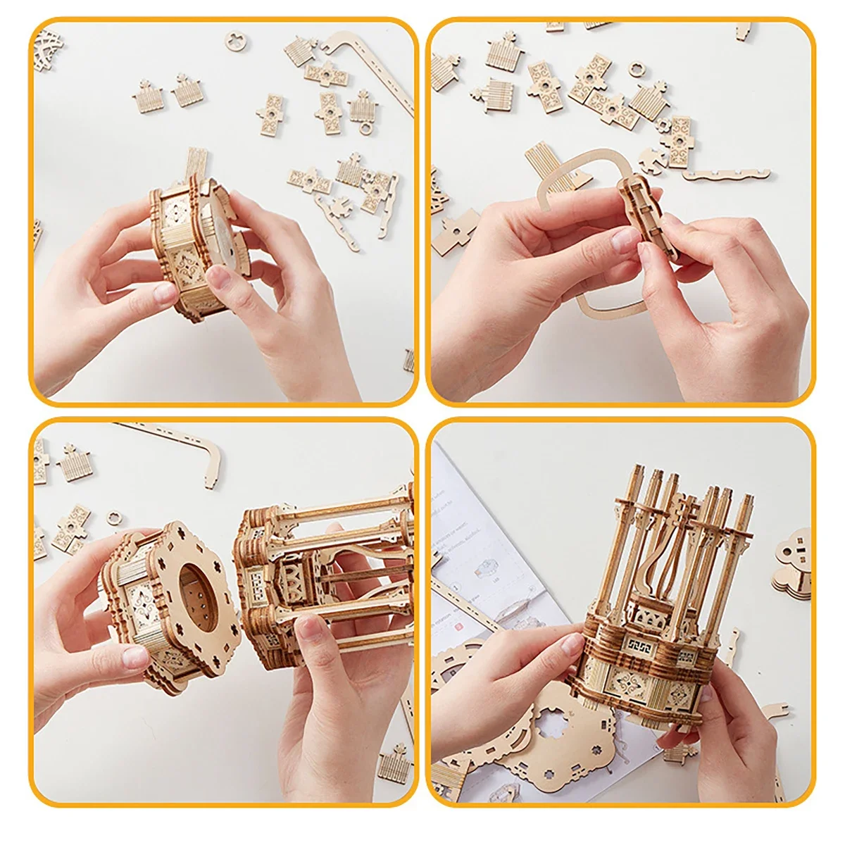 3D Wooden Puzzle Ferris Wheel DIY Assembly Building Model Kit - 2