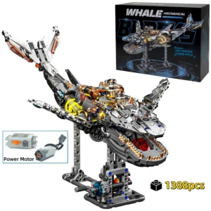 Ocean Life Mechanical Whale Building Blocks with Light Power Module