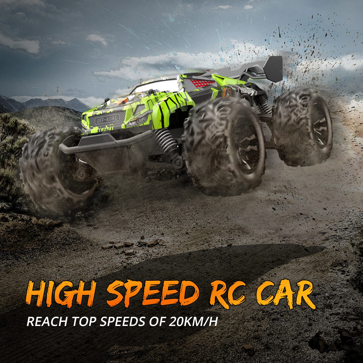 4WD Remote Control Car, 2.4G High-Speed Off-Road Drift Climbing Vehicle - 2