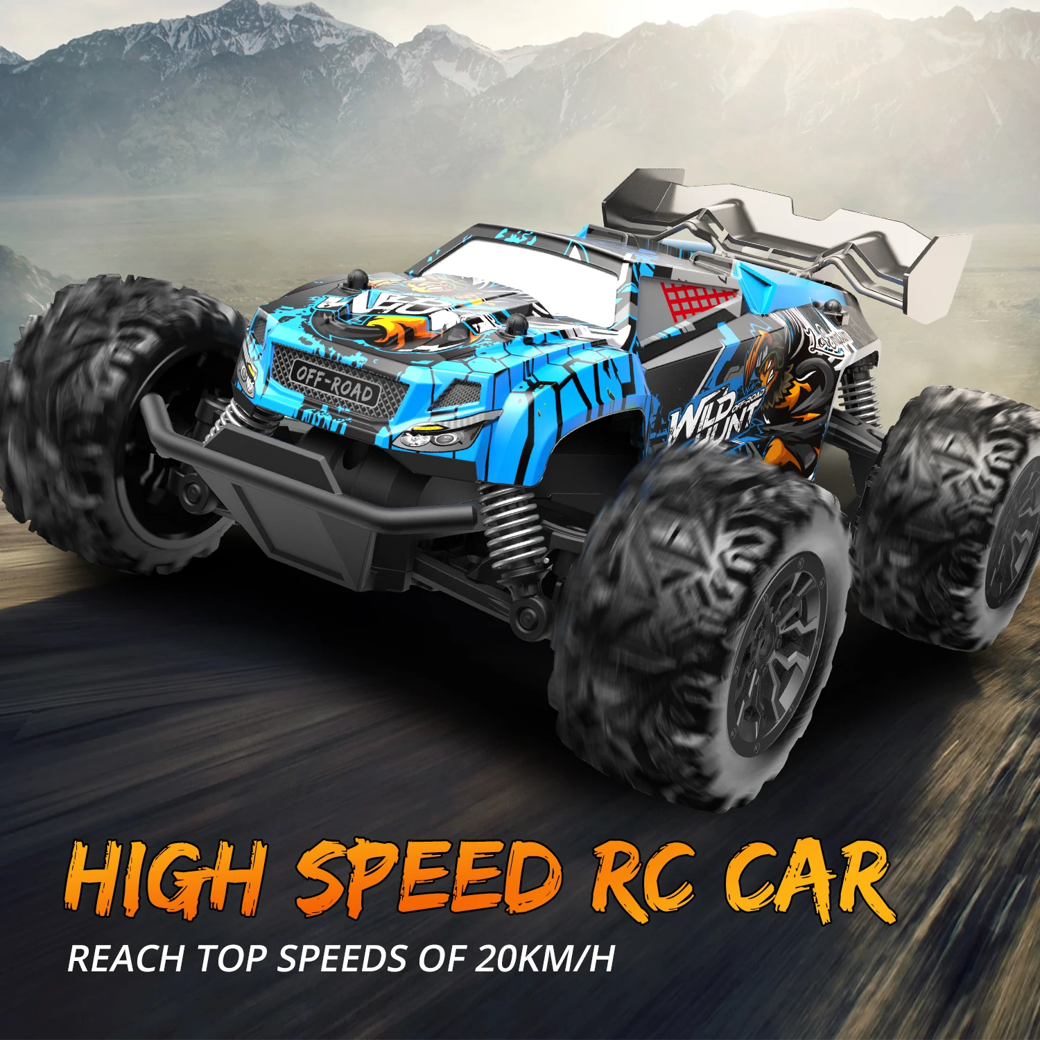 4WD Remote Control Car, 2.4G High-Speed Off-Road Drift Climbing Vehicle - 3