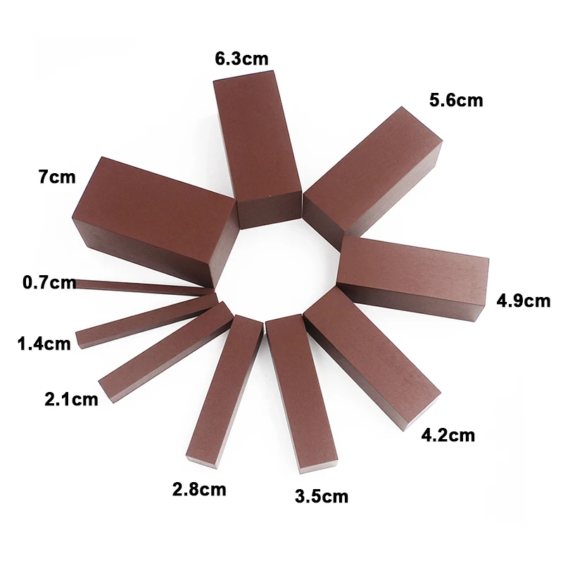 Montessori Brown Stairs Small Size Wooden Mathematics Toy for Early Learning - 6