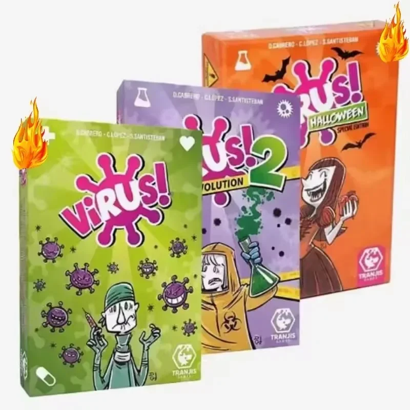 Virus Card Game and Virus Evolution 2 Strategy Board Game Set - 2