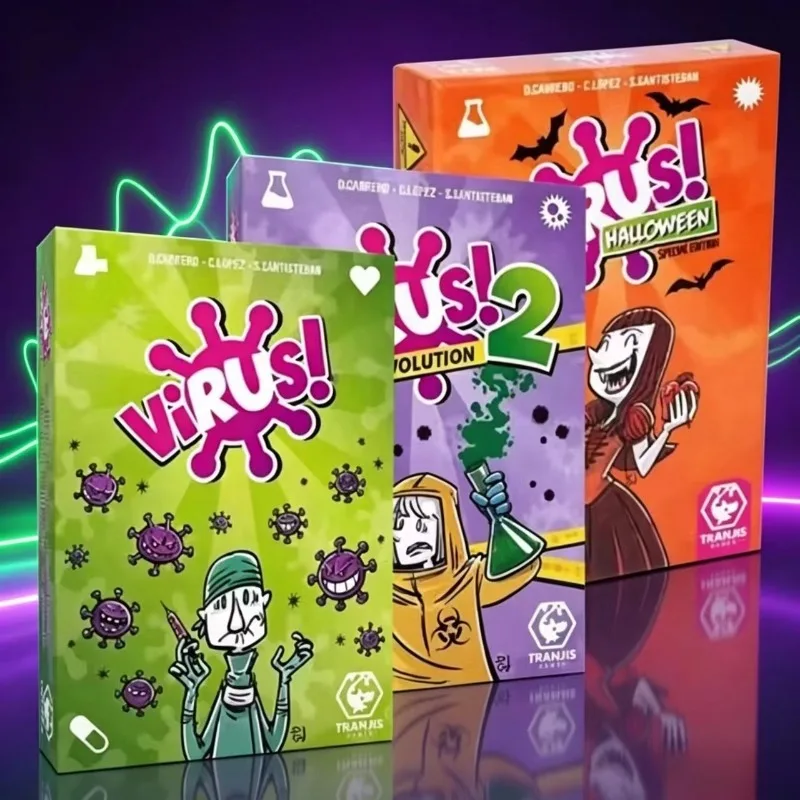 Virus Card Game and Virus Evolution 2 Strategy Board Game Set - 3