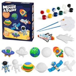 Kids Arts and Crafts Painting Kit with Space and Dinosaur Themes