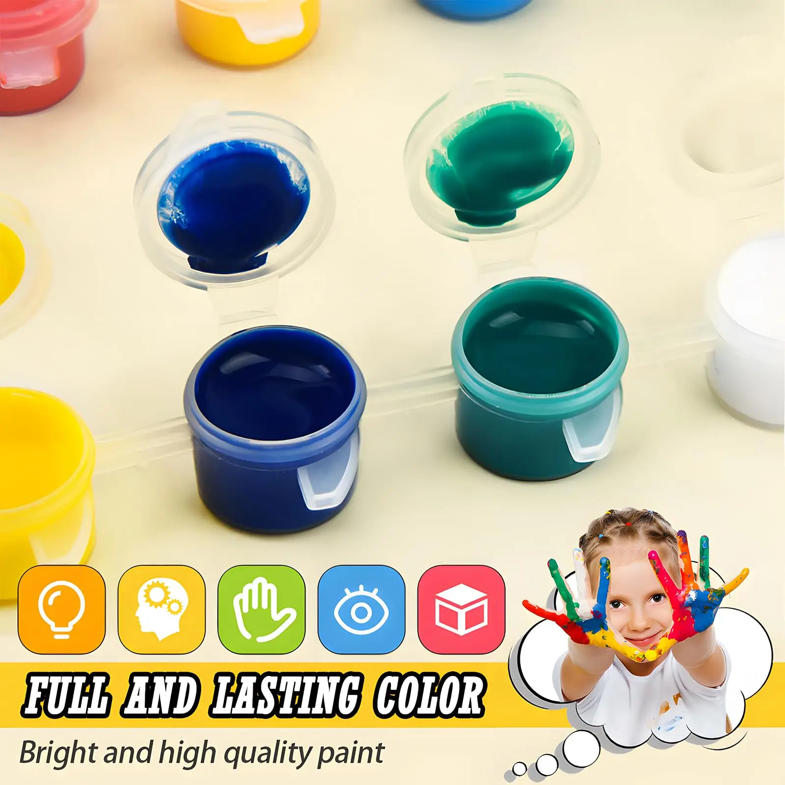 Kids Arts and Crafts Painting Kit with Space and Dinosaur Themes - 4