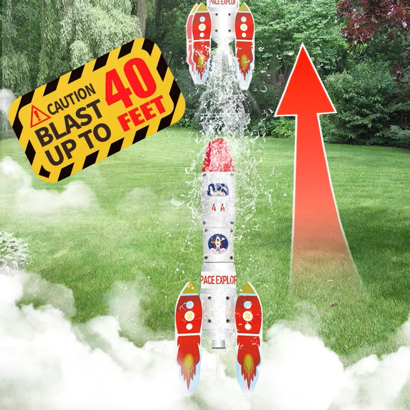 Kids Water Rocket Launcher, STEM Experiment Toy with 40ft Shooting Range - 3