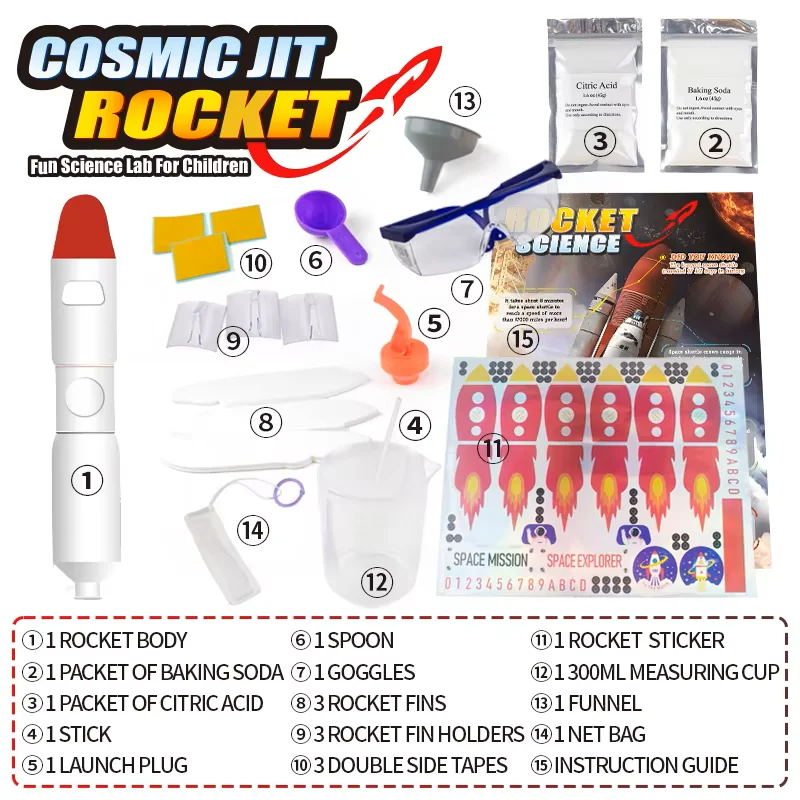 Kids Water Rocket Launcher, STEM Experiment Toy with 40ft Shooting Range - 4