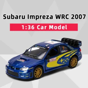 Subaru Impreza WRC 2007 Diecast Car Model 1:36 Scale Pull Back Toy