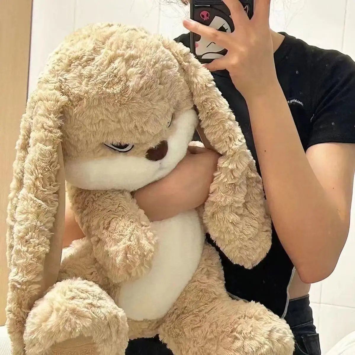 Large Angry Rabbit Plush Toy, Soft Stuffed Animal Doll for Room Decor - 3